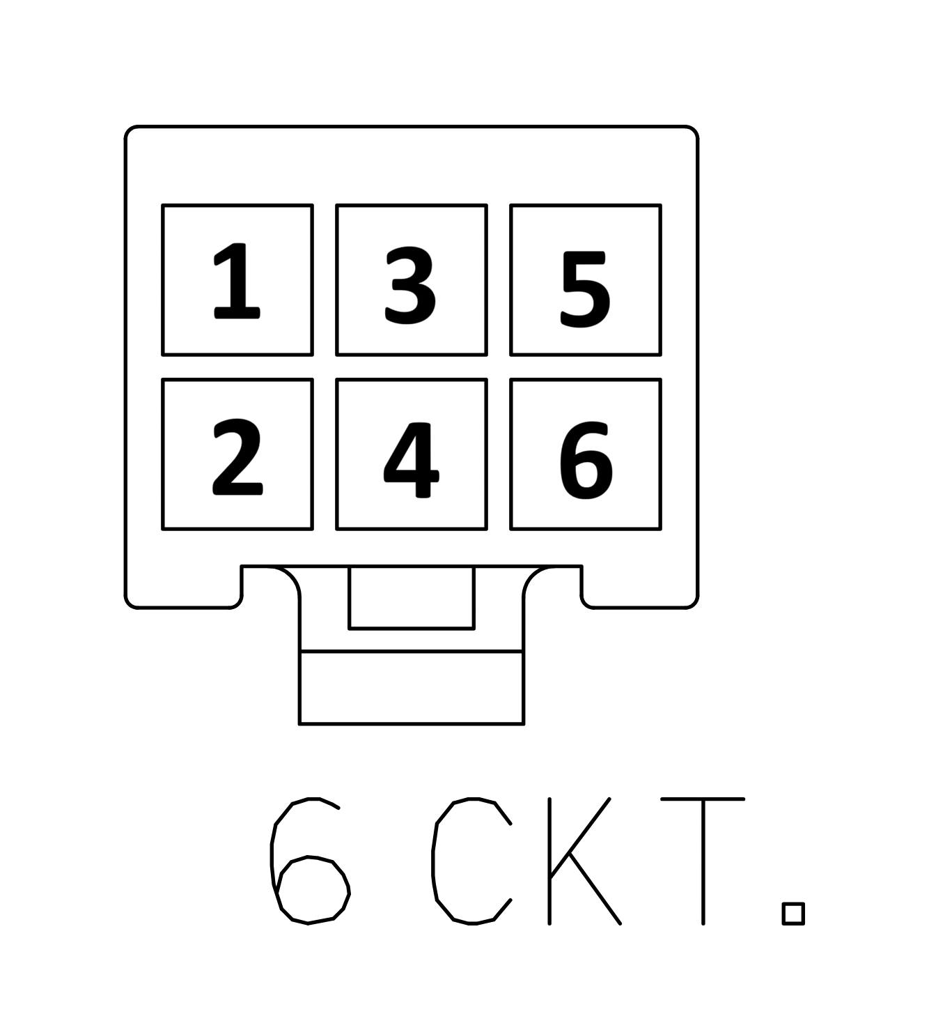 PMM5544 six-position transducer connector pin numbering