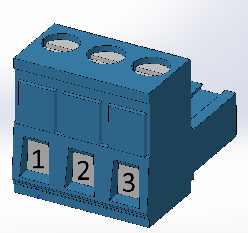 Three-position terminal-block pin numbering