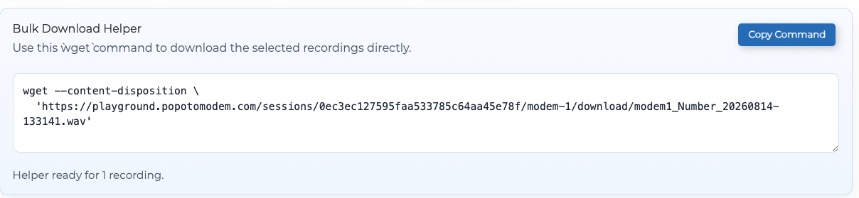 Generate Wget Helper