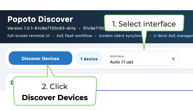 Popoto Discover Network Interface